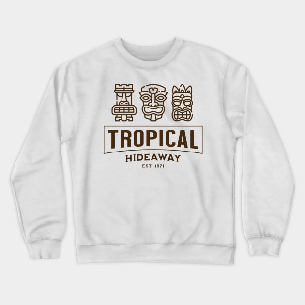 Tiki Room Tropical Hideaway Crewneck Sweatshirt by Sandpiper Print Design